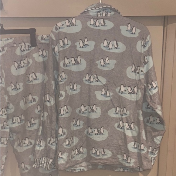 Munki Munki flannel penguin print Pajamas - Gray size XL - Picture 9 of 13